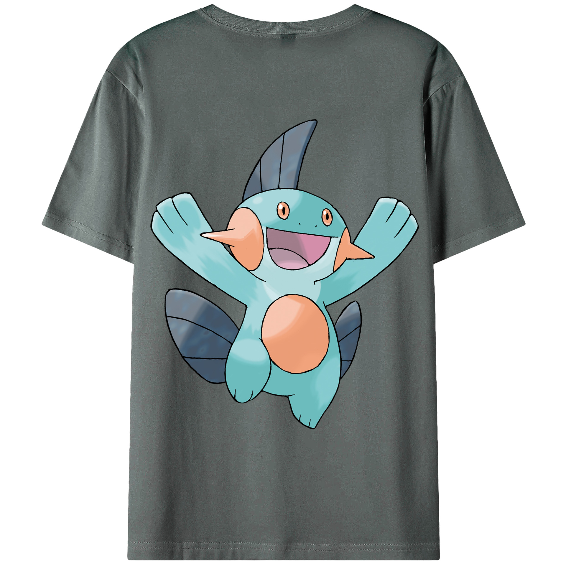 （画像用） ポケットモンスター Pokémon 綿100％ メンズ半袖Tシャツ（バックプリント） 通気性